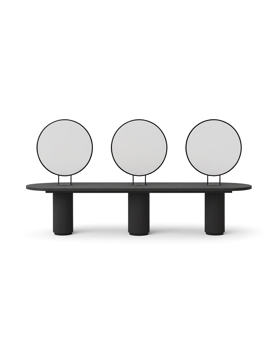 Island Black - Sort fritstående betjening med 6 kundepladser